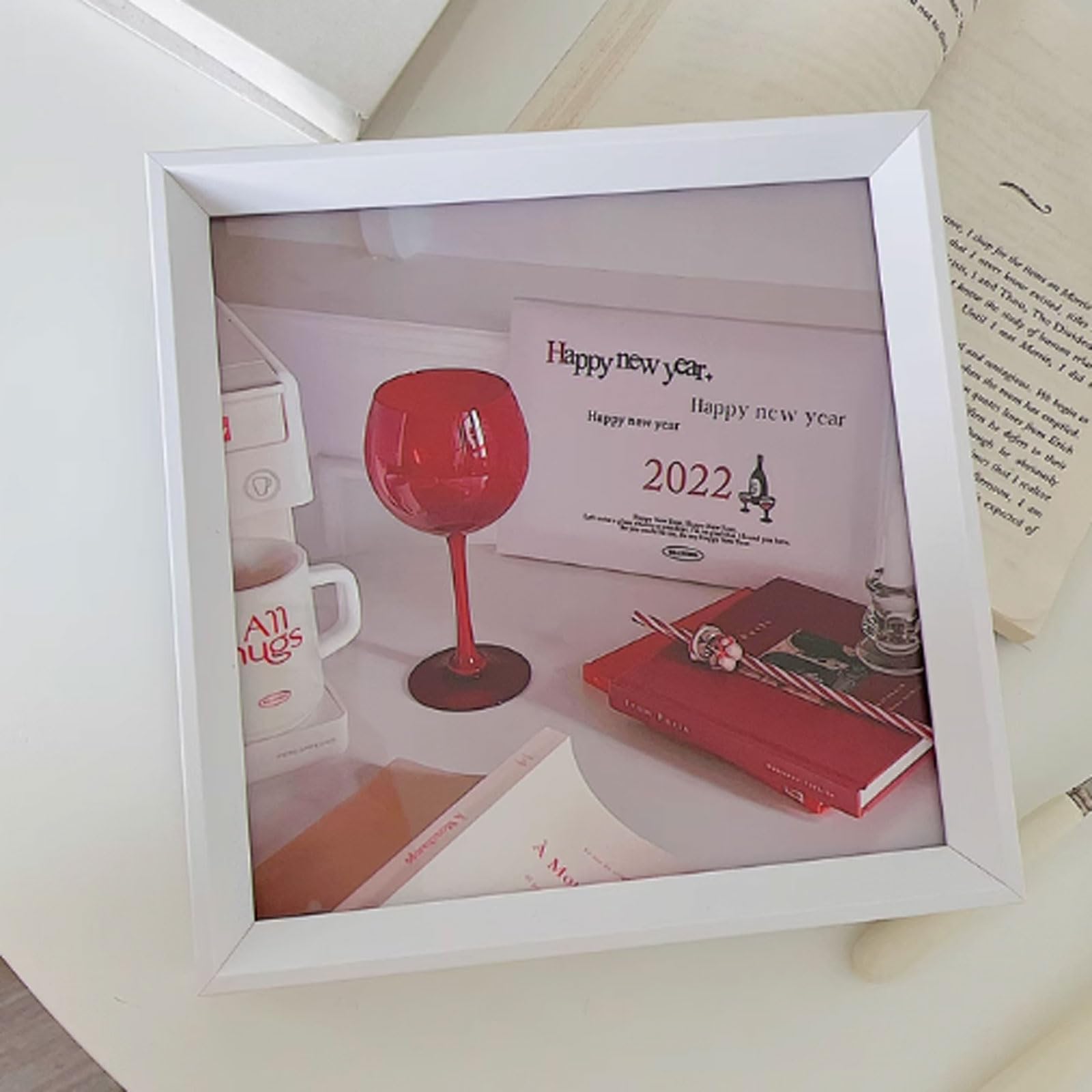 a4 frame, Acrylic Floating Picture Frame Specimens Photos Handicraft Multicolor(Wit,A4 (21 * 29.7cm))