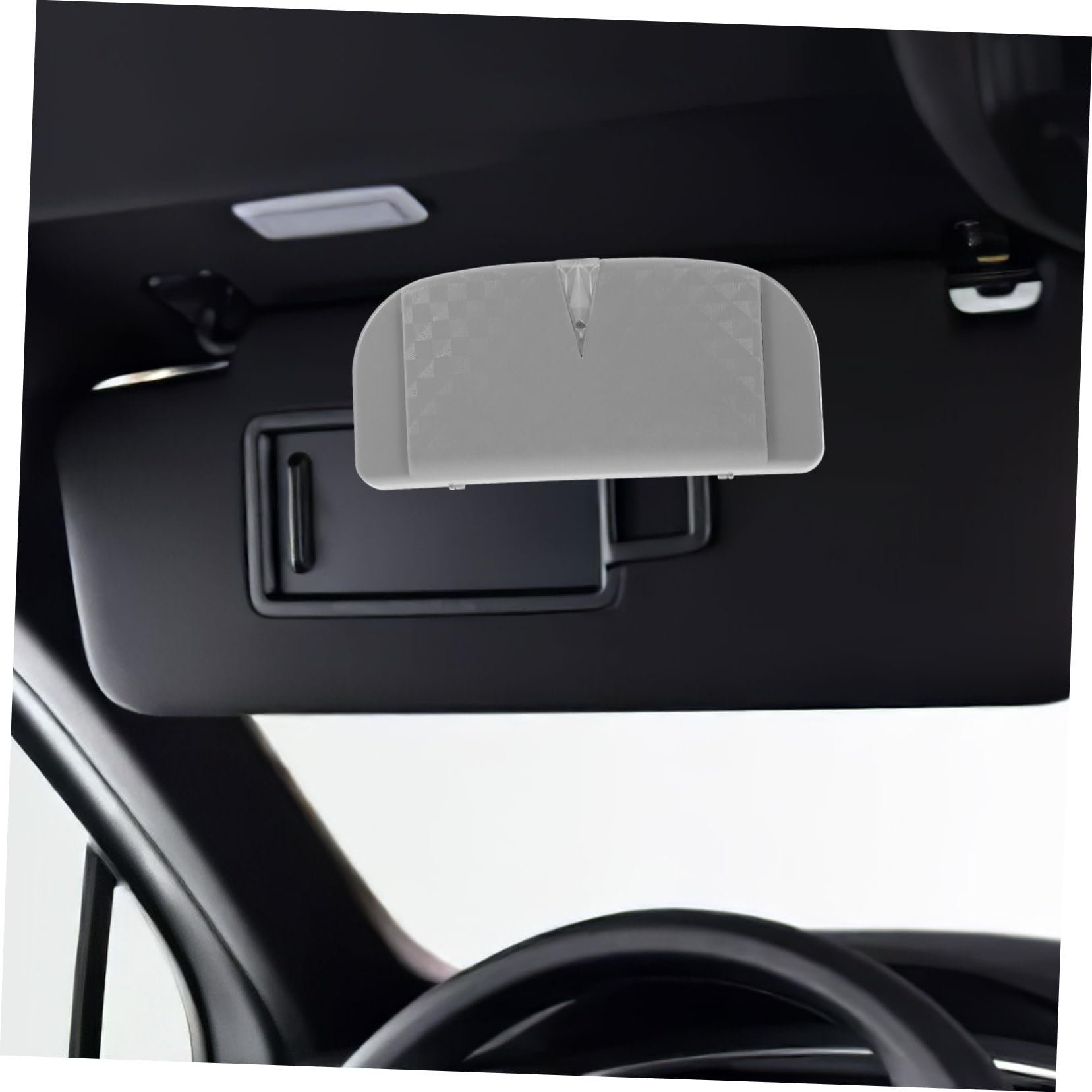 Gatuida 2piezas Soporte para Gafas De Sol y Billetes Organizador Interior De Coche Caja De Almacenamiento De Accesorio Multifuncional Fácil Instalación Visera