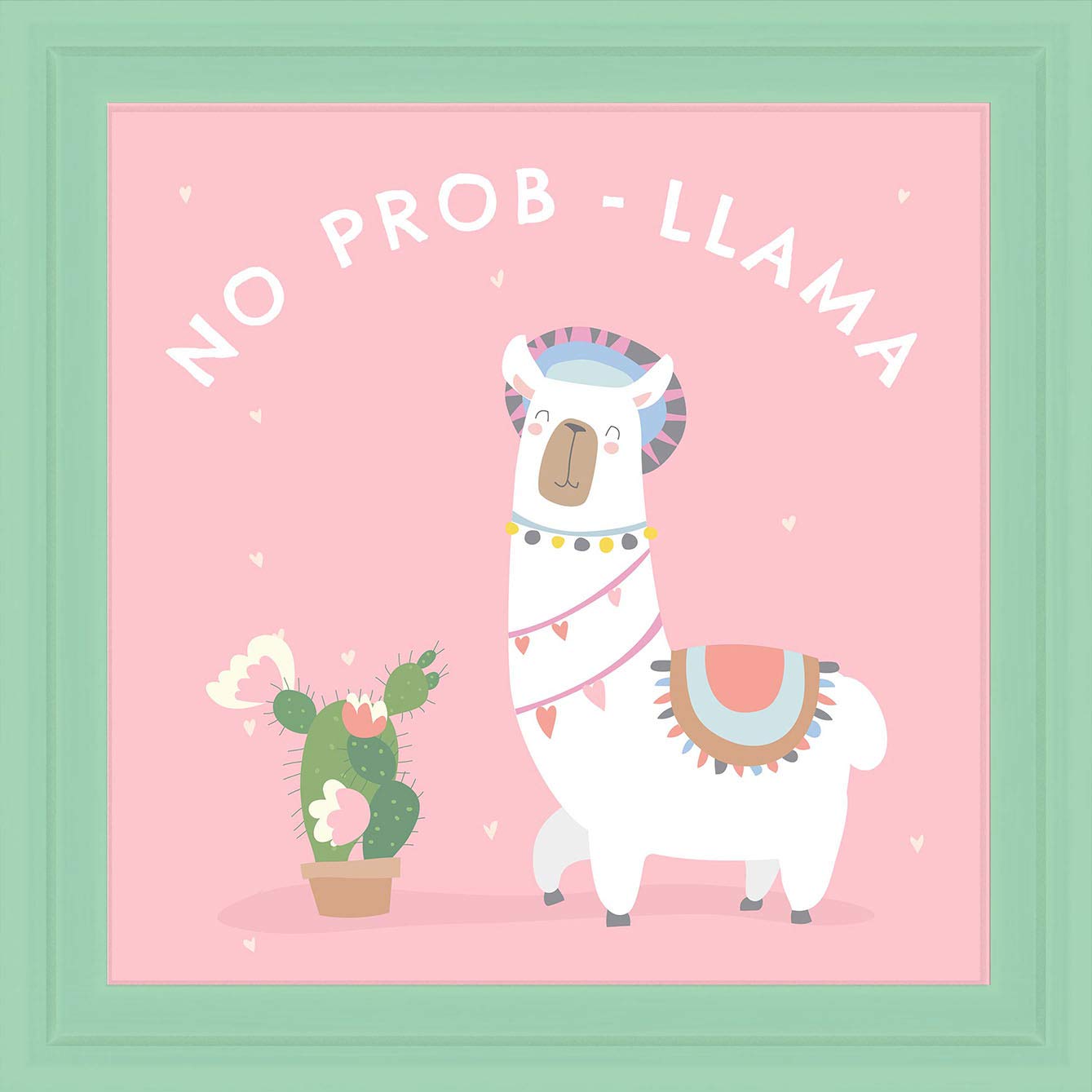 Llama Gifts |7x7" Tile Artwork Perfect for Llamas Lover | Llama Gift for Teens & Kids| Alpaca Decorations for Girls Room | Special Art Print for Home Decor