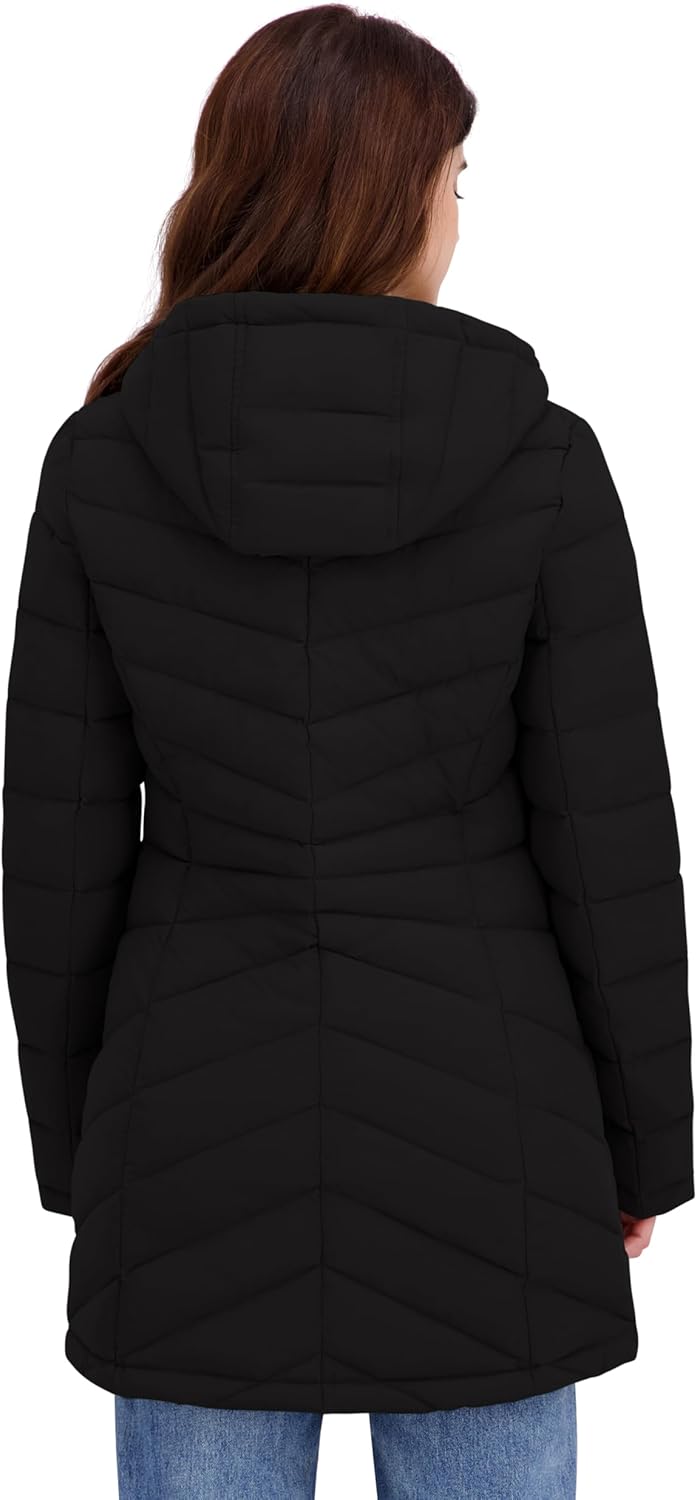 HFX Women's Mid-weight Puffer Jacket – Water-resistant, 4-way Stretch Fabric Insulated Coat - Image 5