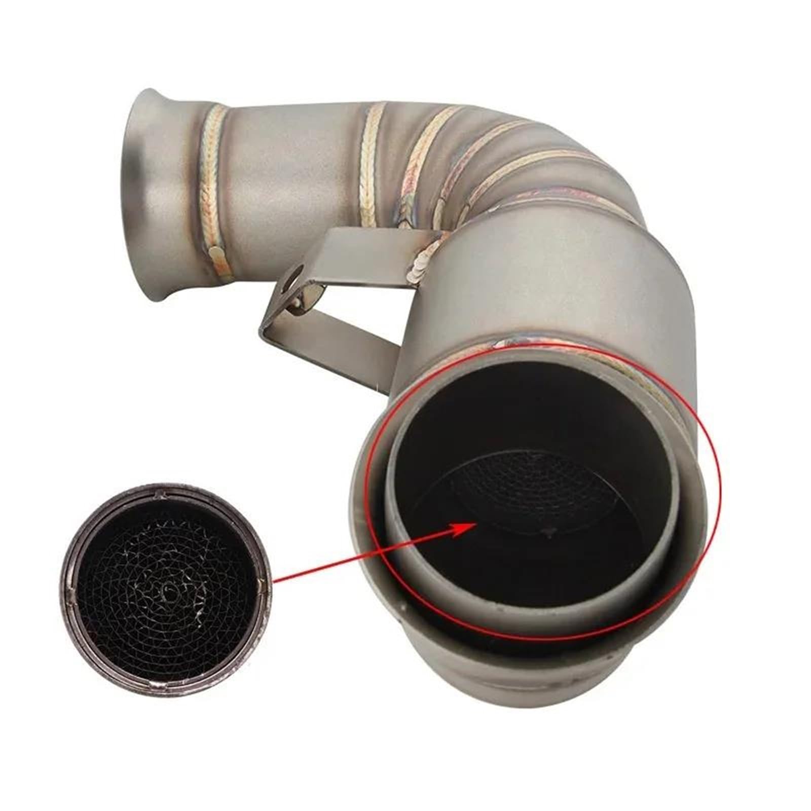 Tuyau D'échappement pour Moto pour Duke 790 890 Adventure R Rally 2018-2022, Silencieux À Enfiler, Tube Central Silo D'éChappement(Couleur 2)