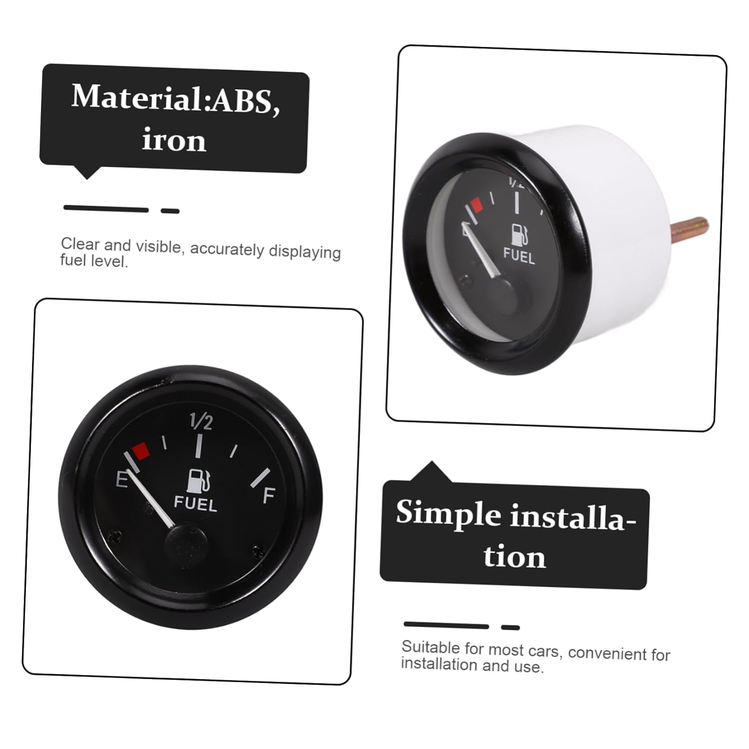 MAGICLULU 12V Automotive Fuel Level Gauge Replacement for Cars Precise Fuel Measurement Durable Design Easy Installation for Enhanced Driving Safety
