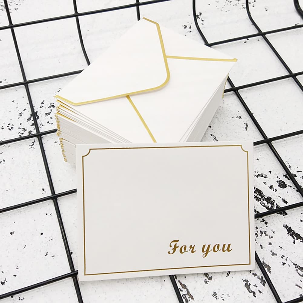 30 Pcs Mini Gift Card Envelope Small Invitations Envelopes Greeting Cards Envelope Business Card Envelopes Tiny Pockets with Gold Border Black - Image 4