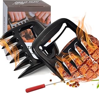 Meat Claws Meat Shredder 2 Pcs Pulled Pork Claws, Bear Claws Meat Shredder with Fork, Chicken Shredder Tool for Barbecue, Smoker, Grill, Turkey Tool Set Thanksgiving Xmas Gifts
