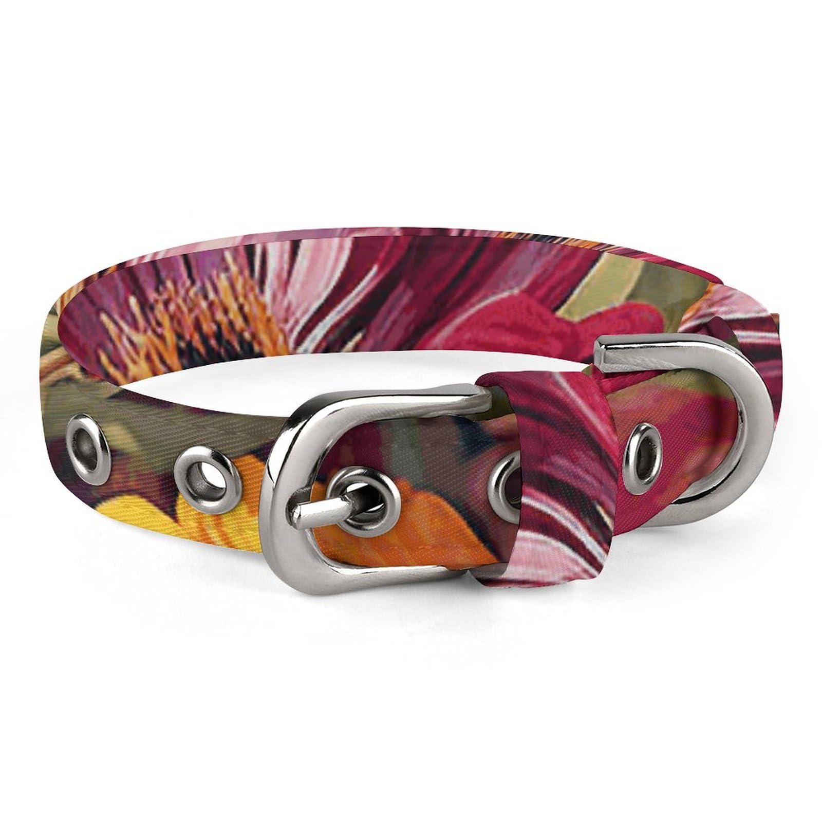 Collier pour chien réglable à motif fleur avec sangle confort