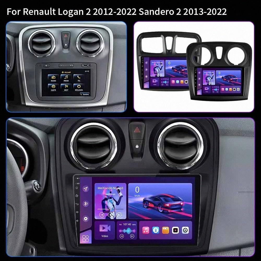 Radio Samochodowe 2-Din dla Renault Dokker Lodgy Dacia 2012-2020 Fm Am Bluetooth Usb Android Auto Radio Samochodowe Podwójne Fm Am Bluetooth Usb Android Auto Do, 4 Core 2G+32G