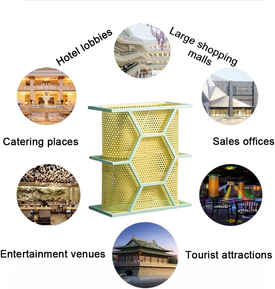 Colorful Metal Umbrella Stand, Large Capacity Cast Iron Holder, Stylish Indoor Decorative Container, Perfect for Walking Sticks, Entryway Storage Solution, Durable Design