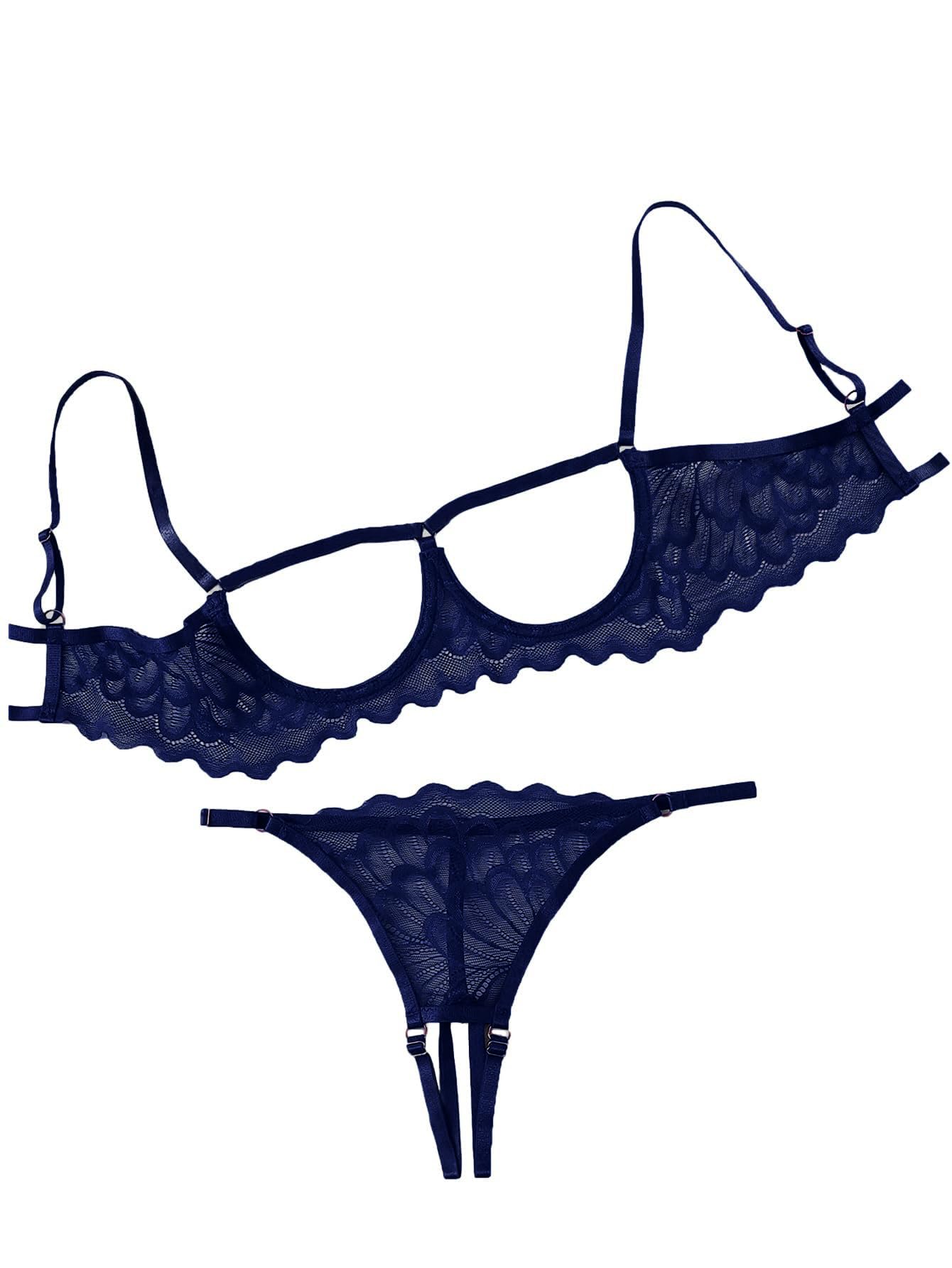 Lilosy Sexy Lingerie Set 2 Piece Women Bra and Panty 3XS-5XL