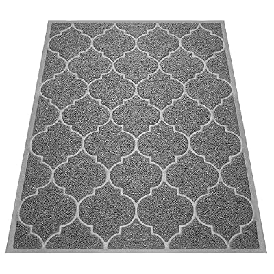 Cosyearn Door Mat, Front Door Mat, 46x35, Welcome Mats for Entryway,Garage,High Traffic Areas, Jumbo Size, Doormat Entrance, Waterproof Mat, Easy Clean, Outdoor Indoor Floor Mat,Non Slip (Grey)