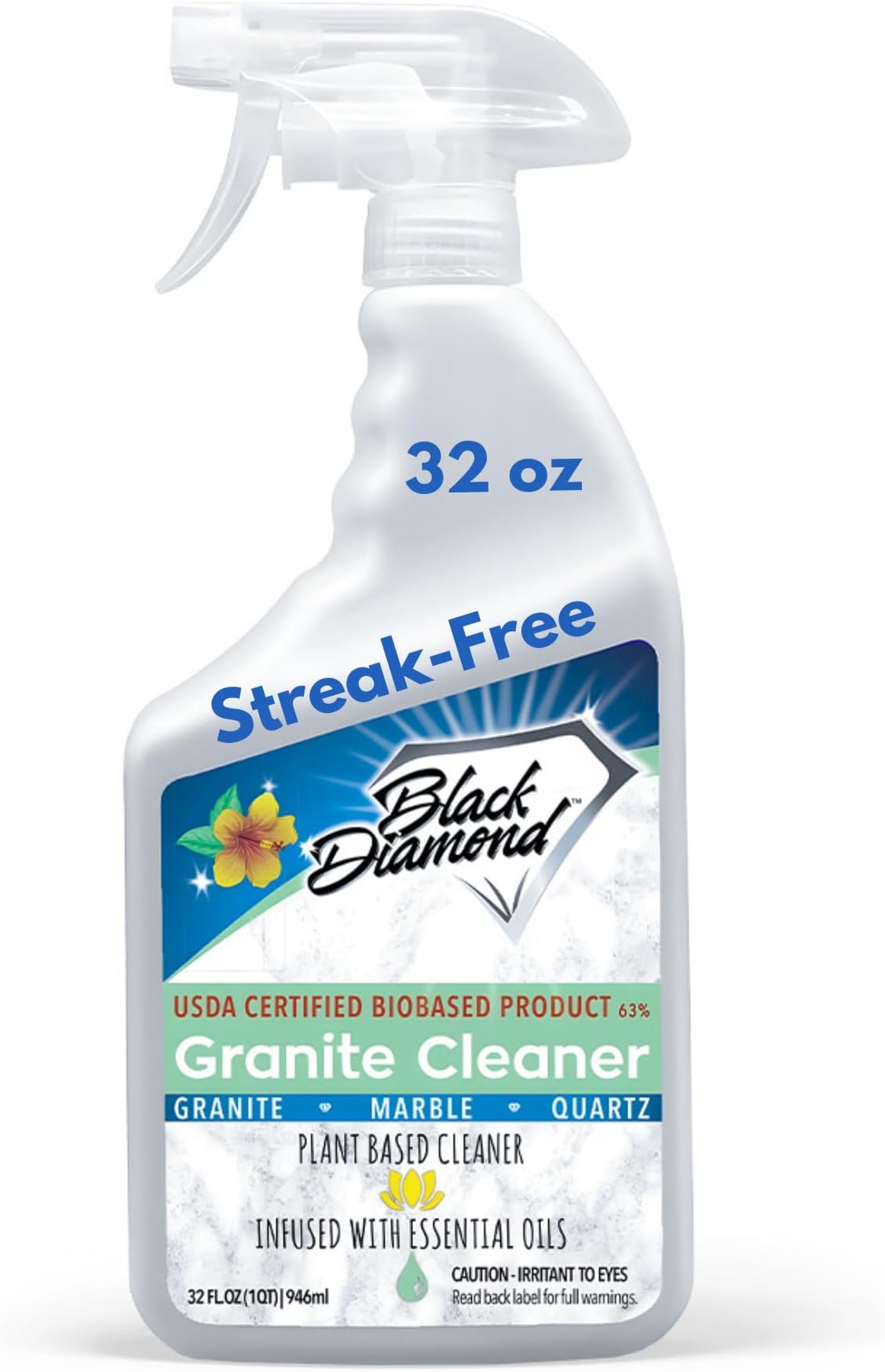 Granite Counter Cleaner: USDA Certified BIOBASED- Safe for Granite, Quartz, Marble, Travertine, Countertops