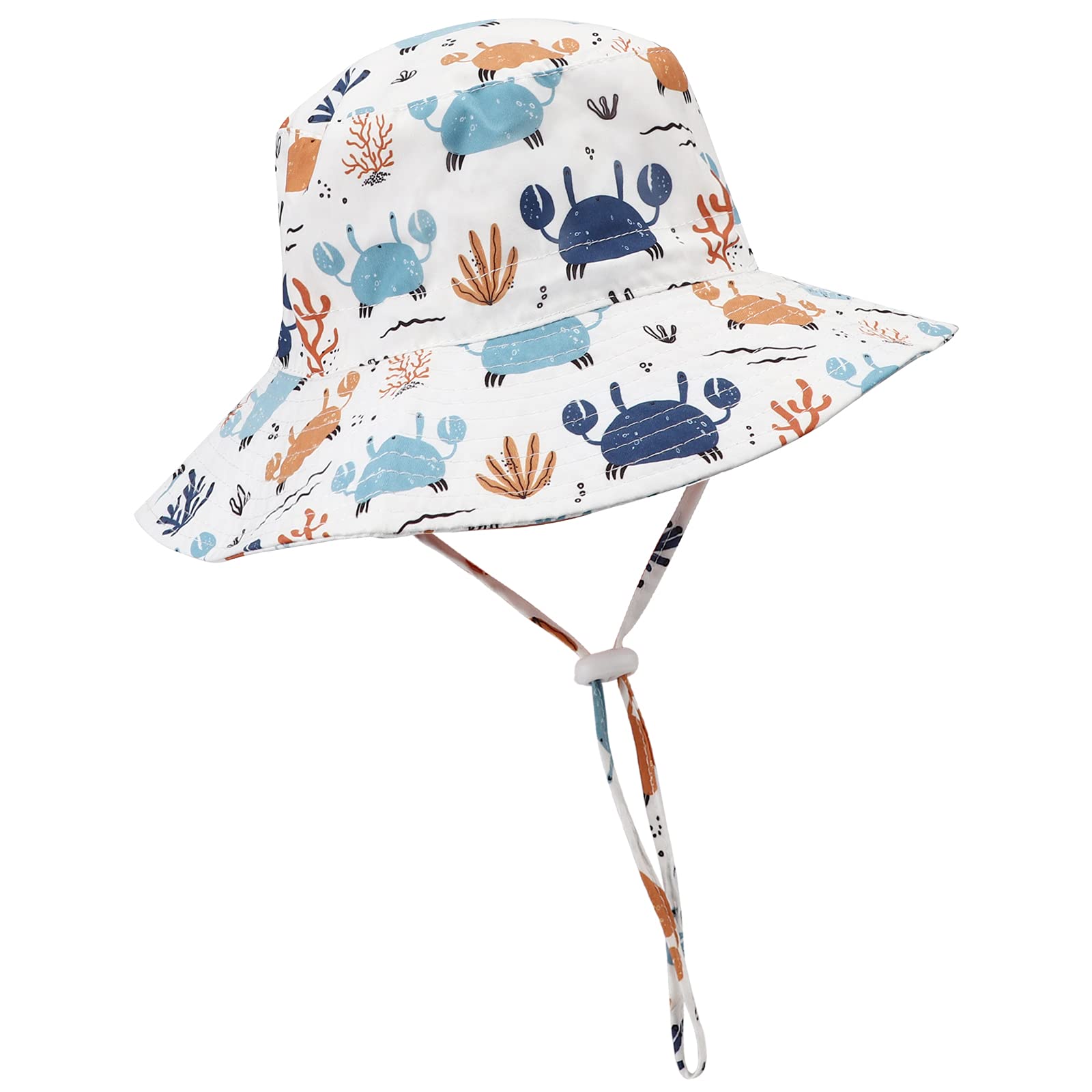 DRESHOW Unisexo Bebé Niña Niño Sombrero de Sol Verano Algodón Ajustable Pescador Gorra Protección de Sol Anti UV Para Exteriores/Natación/Playa/Piscina UPF 50+