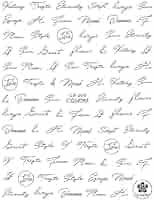 ネイルシール ステッカー ロゴ 筆記体 ブラック【F212B】 ネコポス送料無料】ネイルシール 筆記体文字シール ゴールド