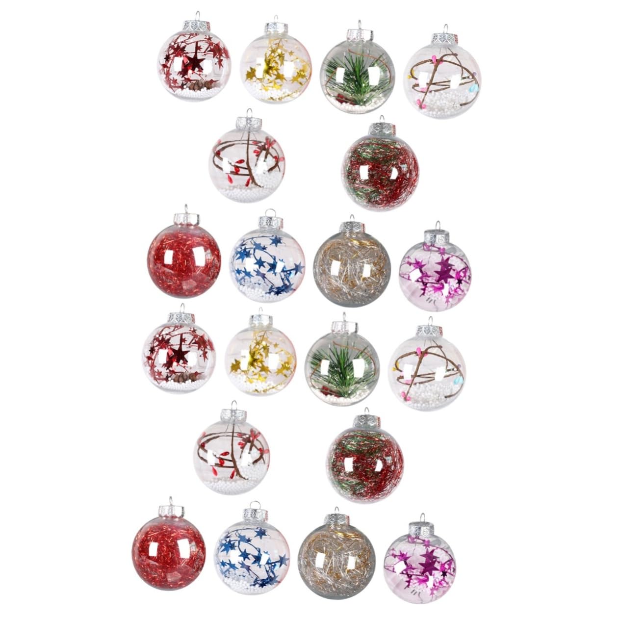 Zerodeko 20 Piezas Bola Transparente Bola Redonda Decoración Bola De Adornos Rellenable Adorno De Bola De De Navidad Claro Adornos De Navidad Bola Clara Hueco Árbol De Navidad