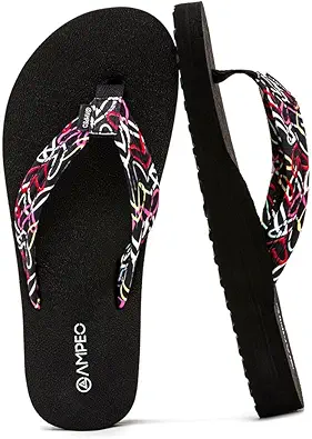 Ampeo Women's Arch Support Flip Flops Comfortable Casual Summer Beach Thong Sandals