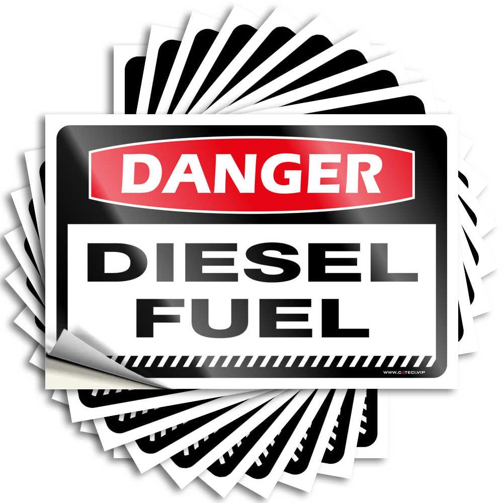Danger Diesel Fuel Bumper Farmhouse Porch Decor Self Adhesive | Plush Cover Vinyl Sticker Pack for Science(6X9CM)