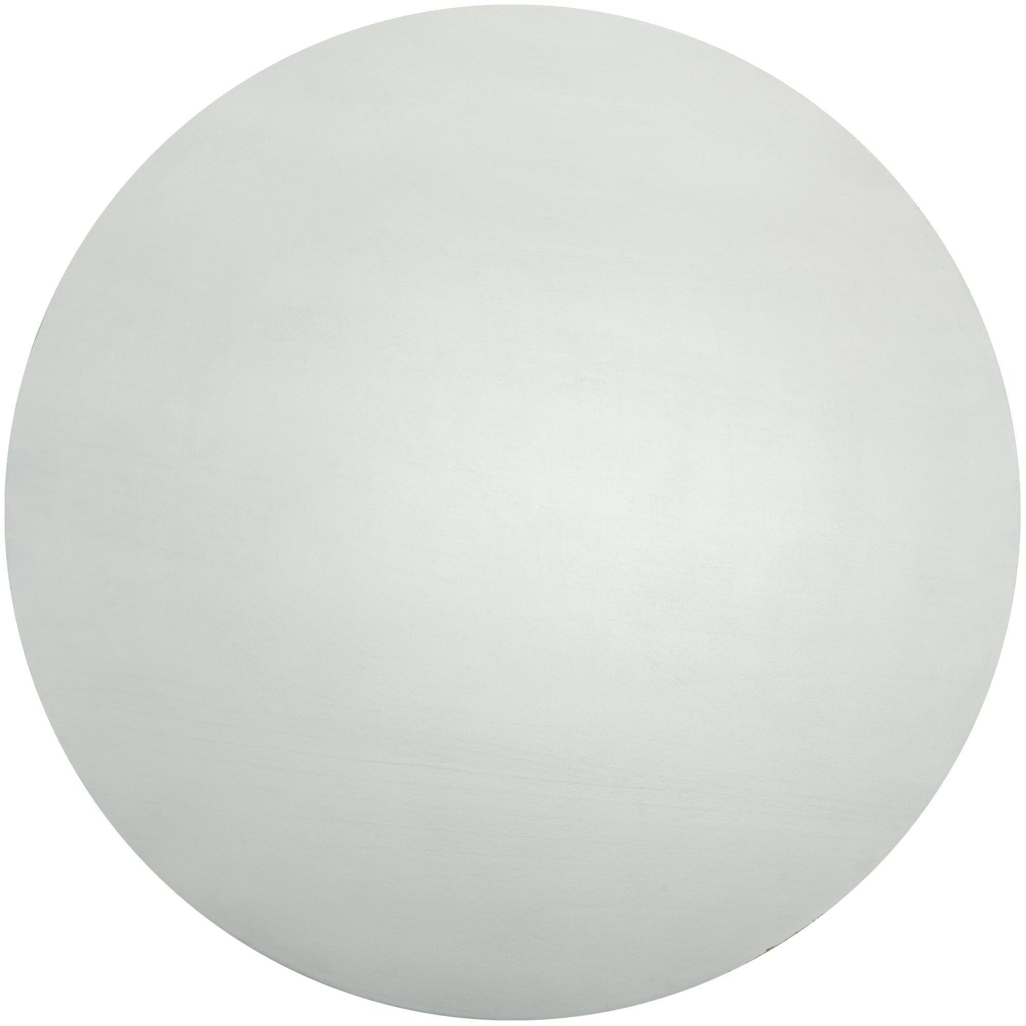 CLP Mesa Auxiliar Redonda Morristown, Mesa de Madera de Mindi Hecha a Mano, Mesa de Centro Maciza para salón y Comedor, Color:Blanco Envejecido