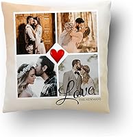 Vista 33 de Love and Family Collage - Almohada personalizada para pareja. Almohada de fotos personalizada con texto para cumpleaños, aniversario y Navidad.