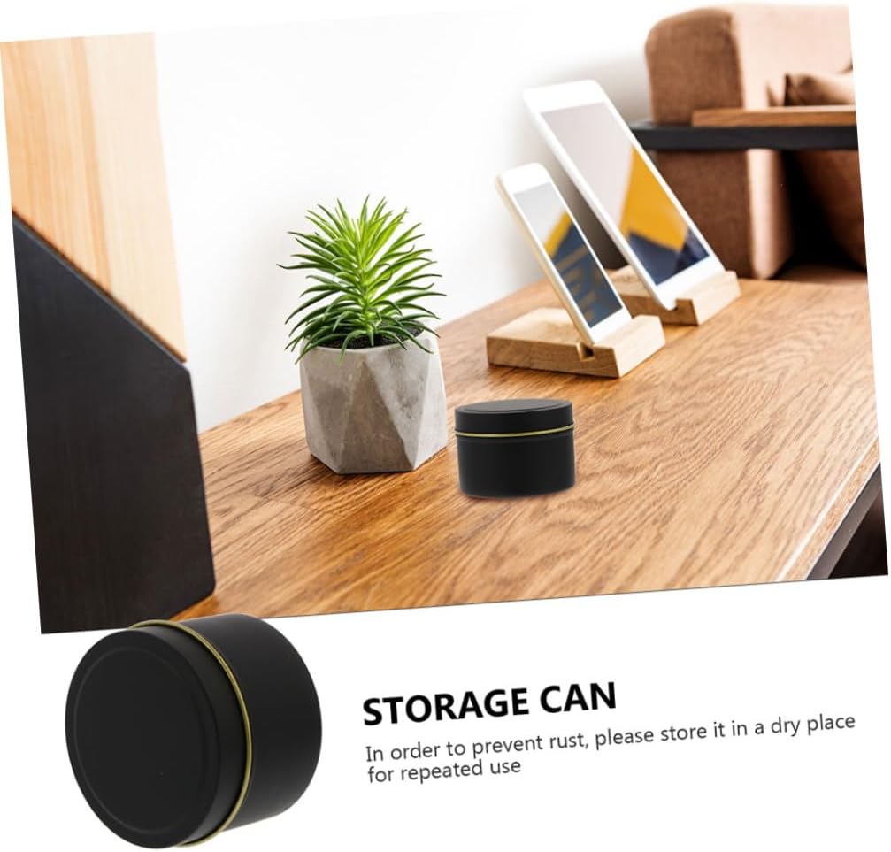 Mikinona 18pcs Tinplate Candle Cans Scented Candle Storage Tin Jar Lids Tea Canister Storage Can