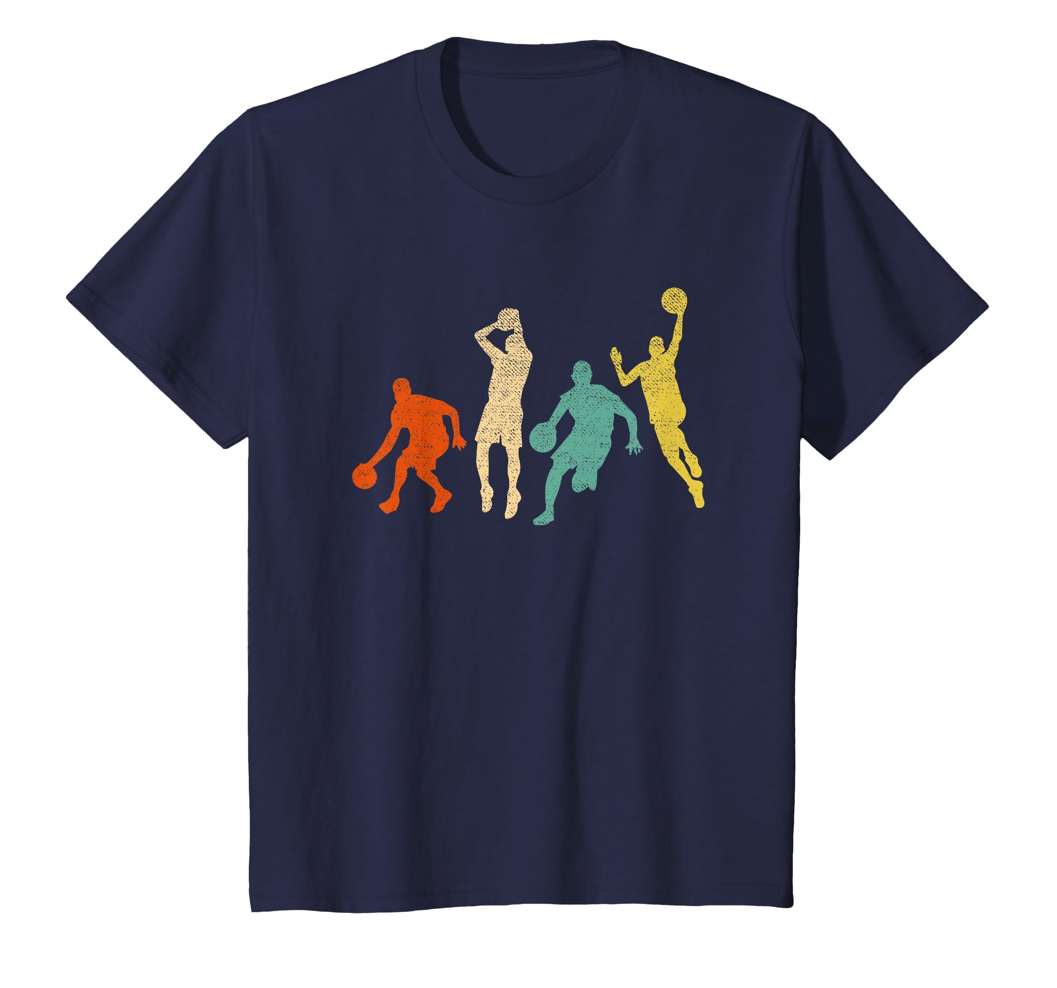 Vintage Basketball Ball Graphic Design Basketball Fan Player T-Shirt
