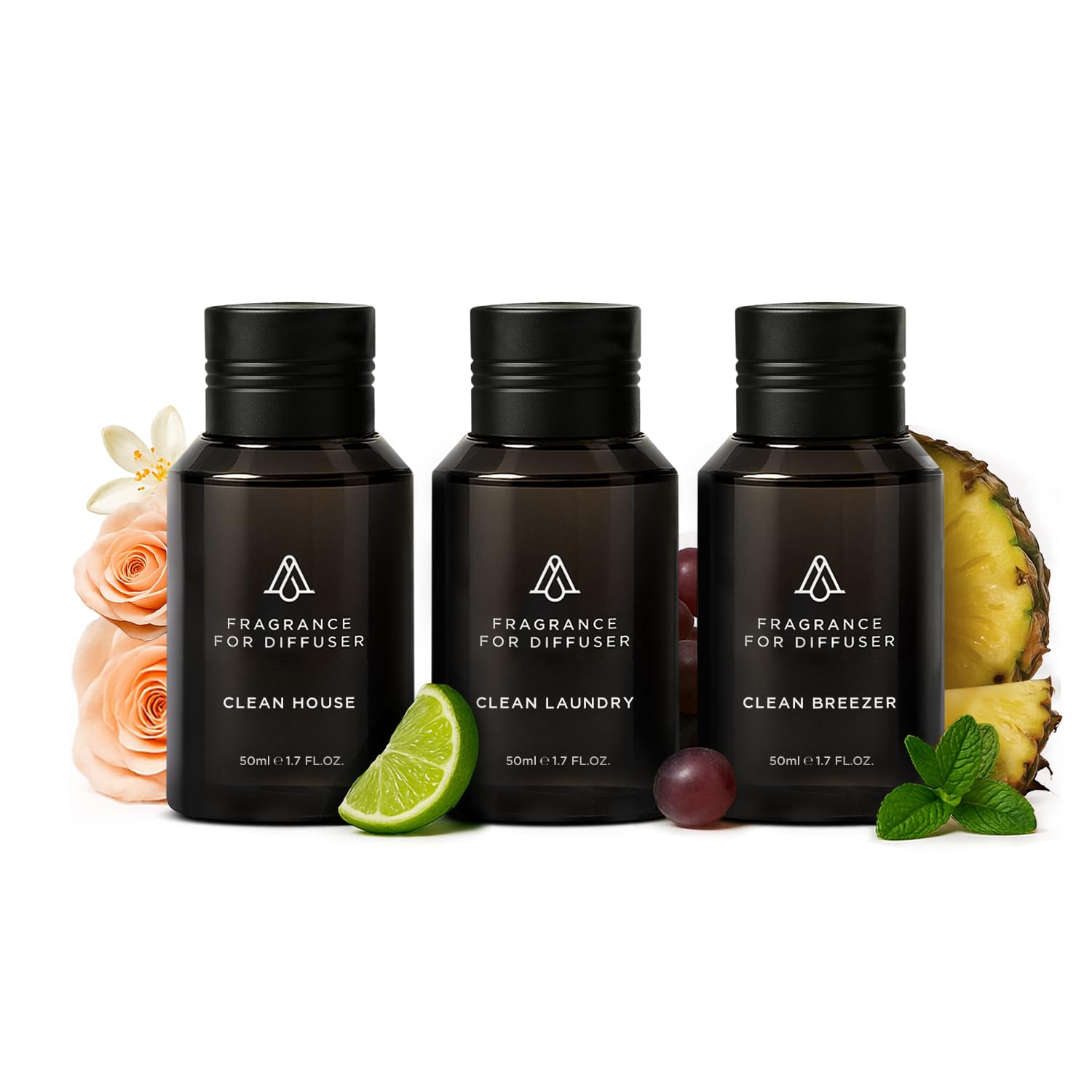 AromaPlan The 3 Bestsellers Clean Collection: Clean House, Clean Laundry and Clean Breeze -Gift Set-Luxury Aroma & Hotel Fragrance Diffuser Oil-USA Made (3 Pack/ 1.7 fl.oz (50 ml) / Bottle