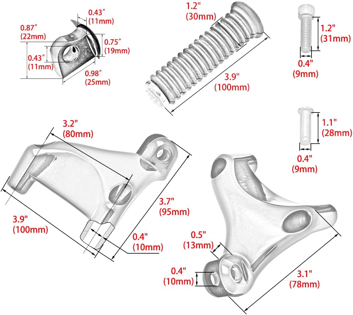 Motorcycle Rear Passenger Foot Pegs Foot Rests Pedal Mount For Harley Davidson Sportster XL 883 1200 Forty Eight Seventy Two 2004-2013