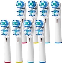 Alayna (TM) Replacement Brush Heads Compatible with Oral B- Double Clean Design, Pack of 8 Generic Electric Toothbrush Replacement White