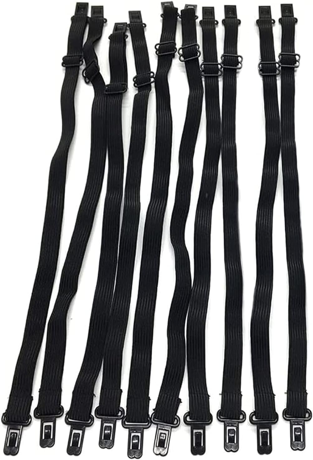 10 PCS Adjustable Bow Tie Straps Suitable for All Types of Bow Ties - Adjustable Extension Strap Belts for Boys and Men - Bow Tie Strap Adjustable Accessories with Clips