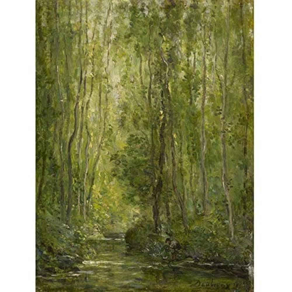 Artery8 Charles Francois Daubigny Woodland Scene C1873 Painting Unframed Wall Art Print Poster Home Decor Premium