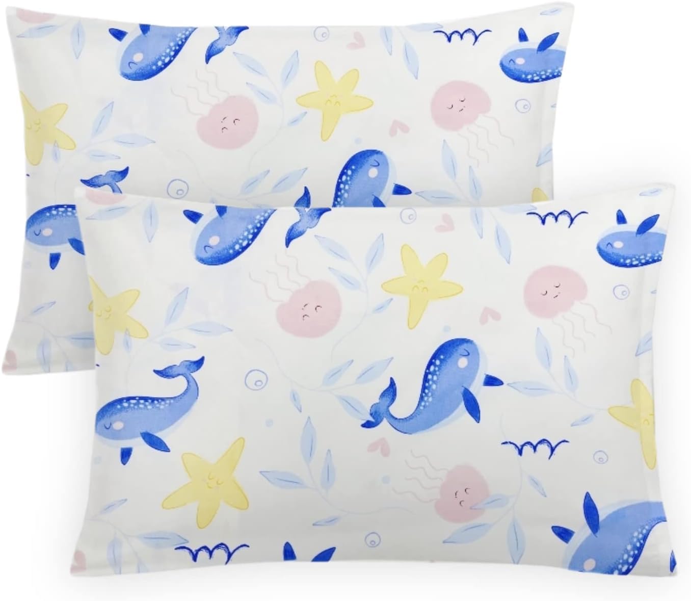 Oreiller Pour Tout-petit Baby Amabc - Lot De 1 Oreiller + 2 Taies 100% Coton - Taille 33x45,7 Cm - Hypoallergénique