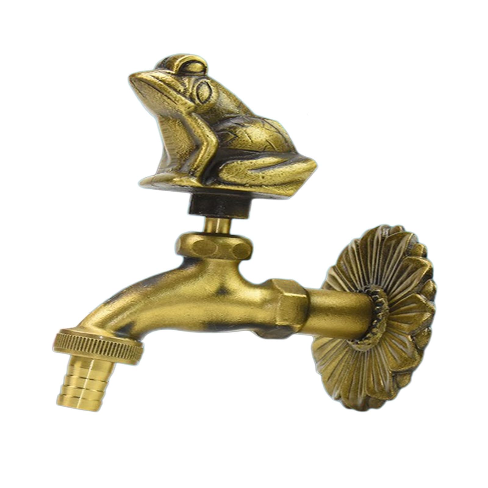 Amazon | 庭の蛇口 真鍮の蛇口，動物型蛇口単水栓，アンティーク