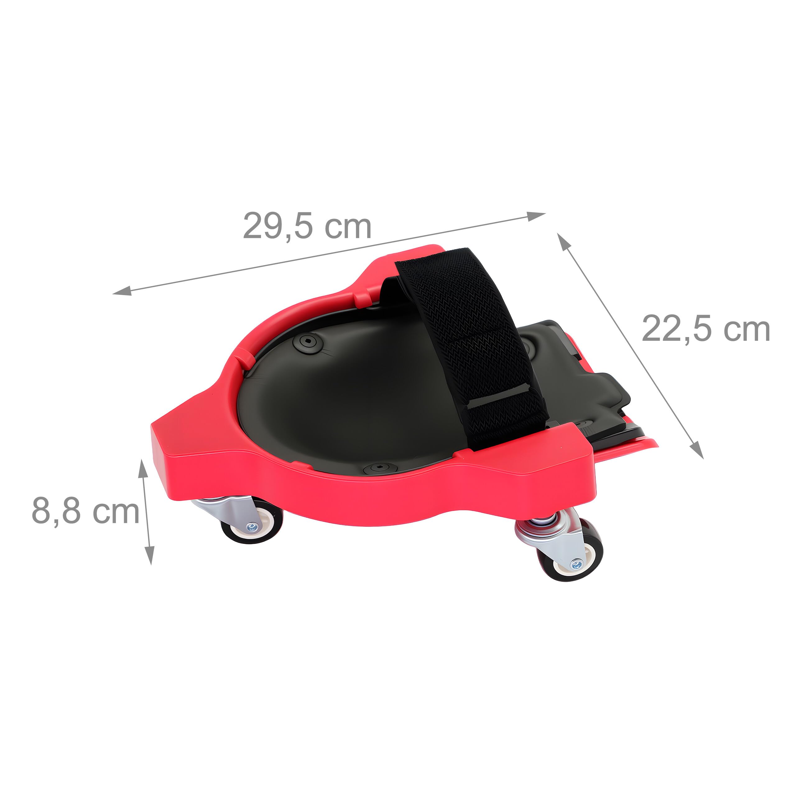 Relaxdays Rodilleras con Ruedas hasta 100 kg, protección Articular, 22 x 29,5 cm, Rojas