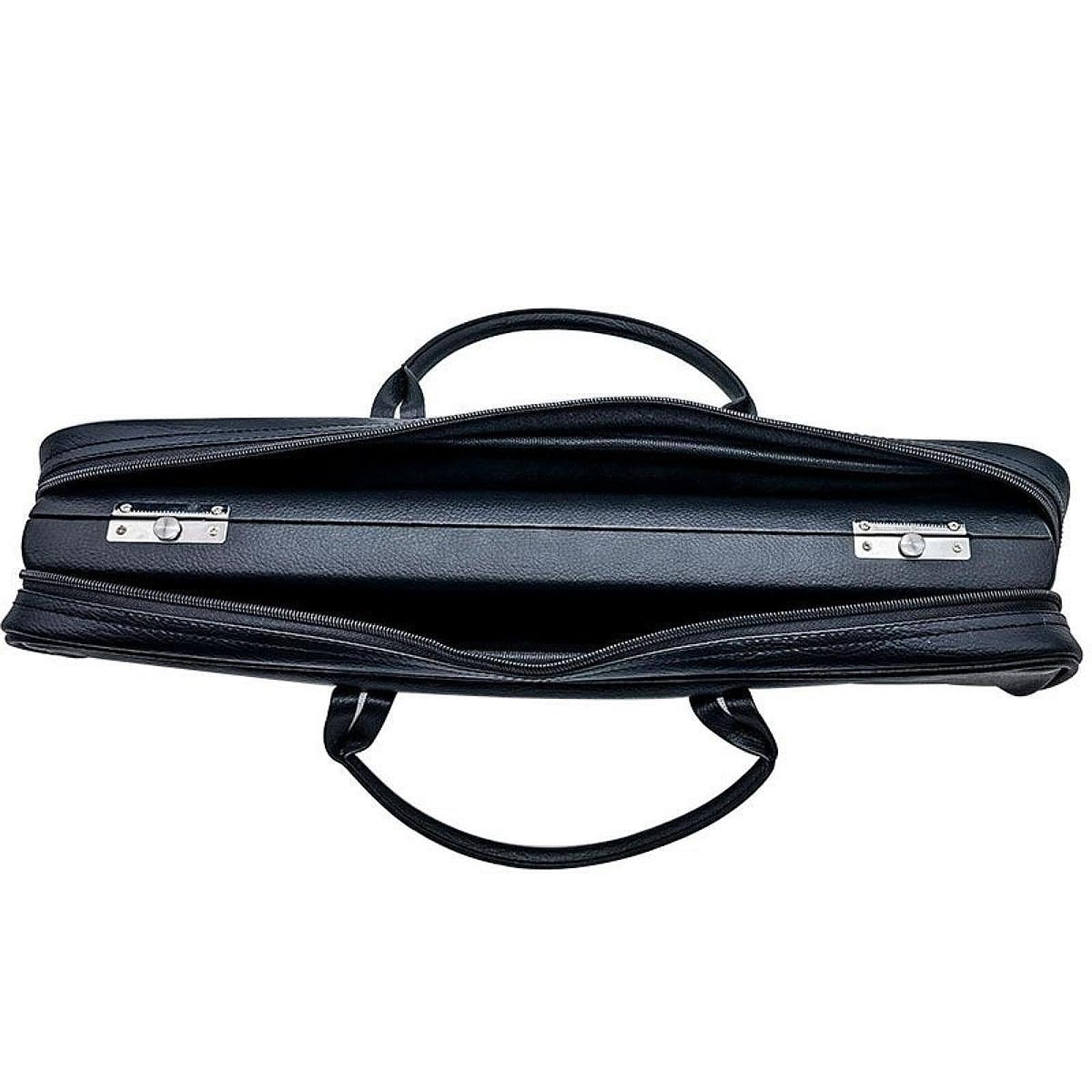 Estuche para Flauta Funda de Almacenaje Bolso Portátil con Interior Acolchado Material PU Cuero Protección Extra Adecuada para Estudiantes Músicos Pre, 17 Hoyos