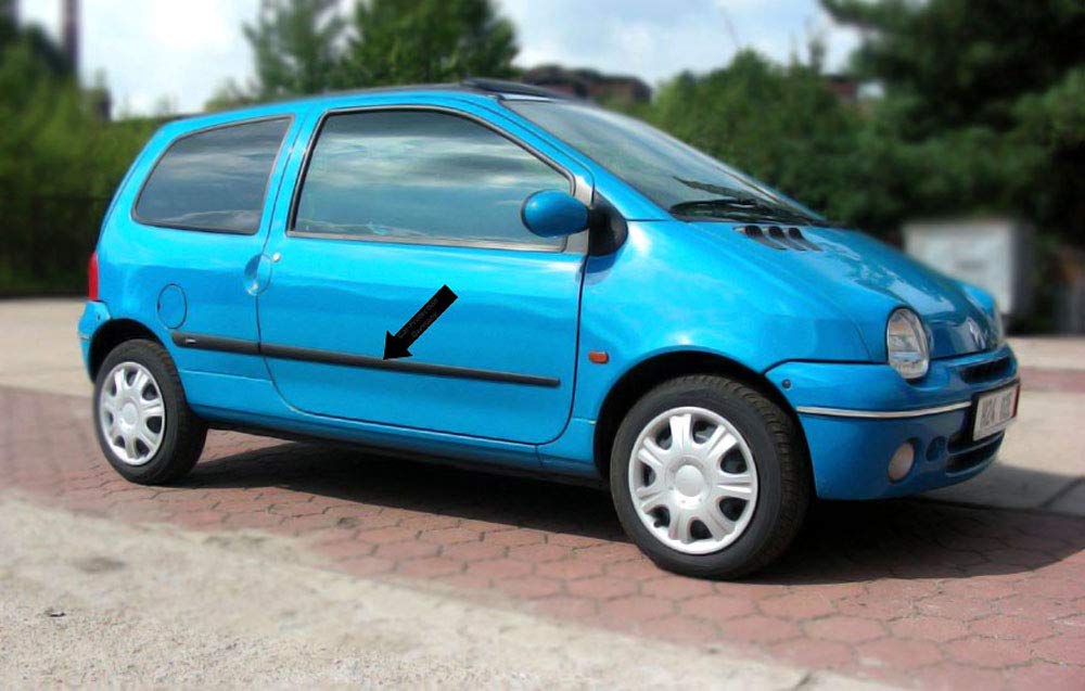 Spangenberg Barres de protection latérales noires pour Renault Twingo I 1 Génération 1993-2007 F13 (3700013)