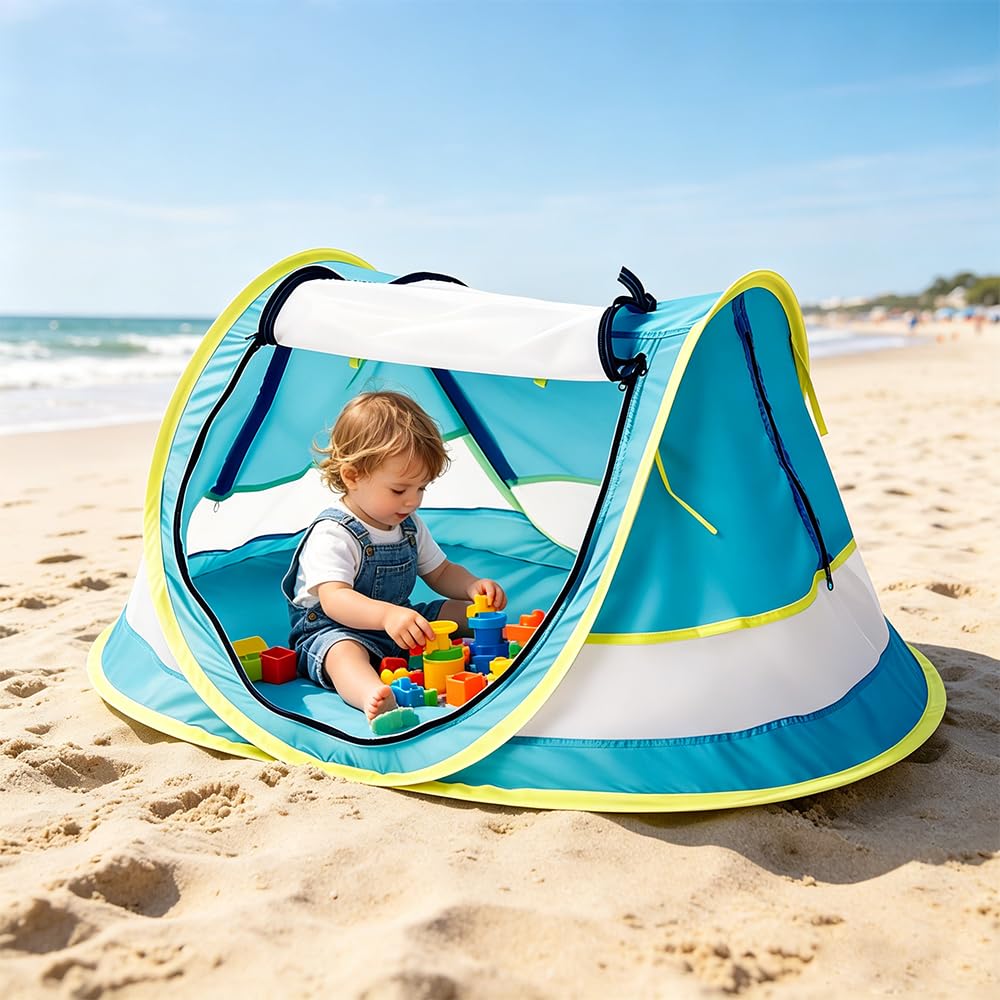 Tienda de campaña de playa para bebé con protección UV infantil NAVESO plegable