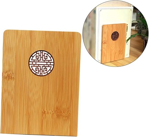 Miniatura 5 de IMIKEYA 16 sujetalibros de madera clásico Tapones de madera para libros de arte, sujetalibros de biblioteca vintage, estante de almacenamiento