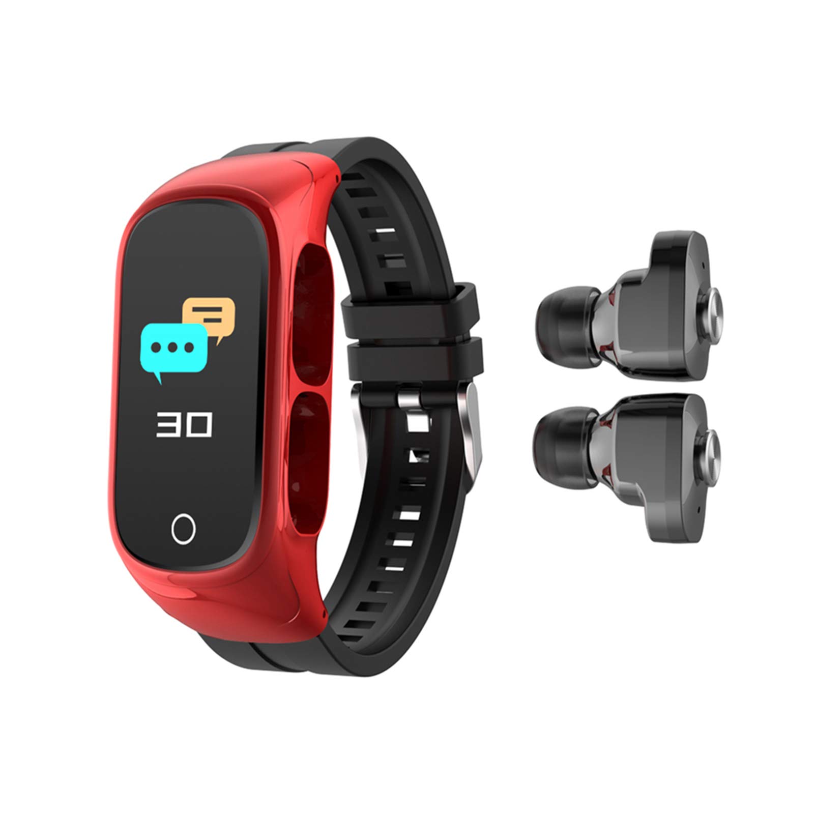 Heart Rate Fitness Bracelet Wireless Bluetooth Earphone In 2-In-1