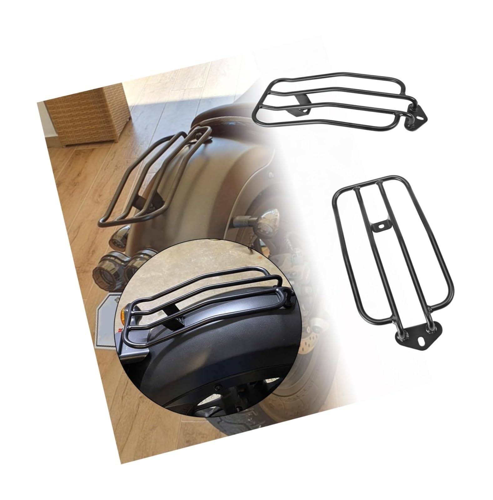 Heckgepäckträger for Honda Rebel 500, Rebel 300, CMX 500 und CMX 300 (2017–2024) – Gepäckträger for Heck und Einzelsitz