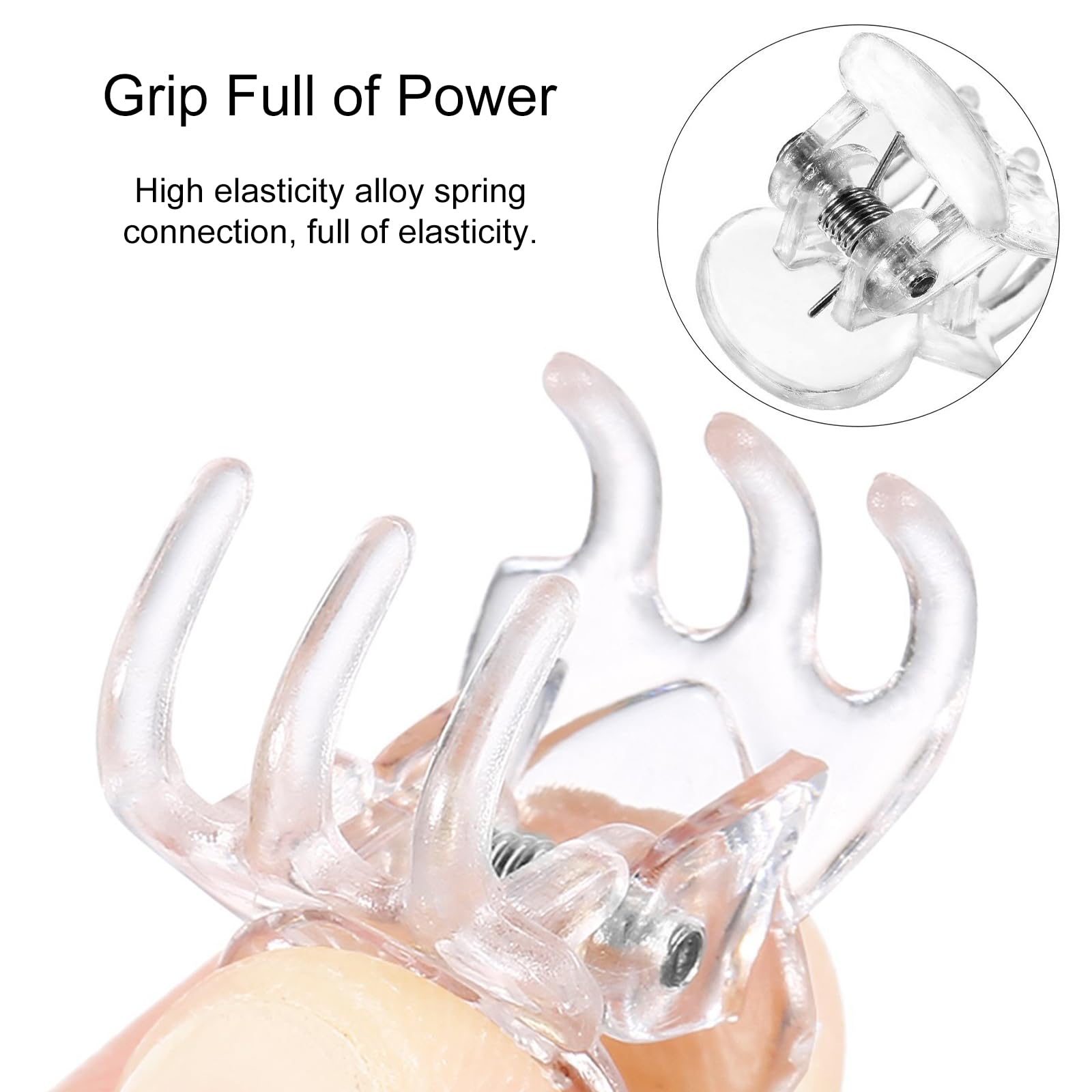 Hair Claw Clip Small White Women\'s Fashion Durable Strong No Slip Grip Amazon.com : 8 Pack Flat Hair Clips for Women – Large Matte  main image 3