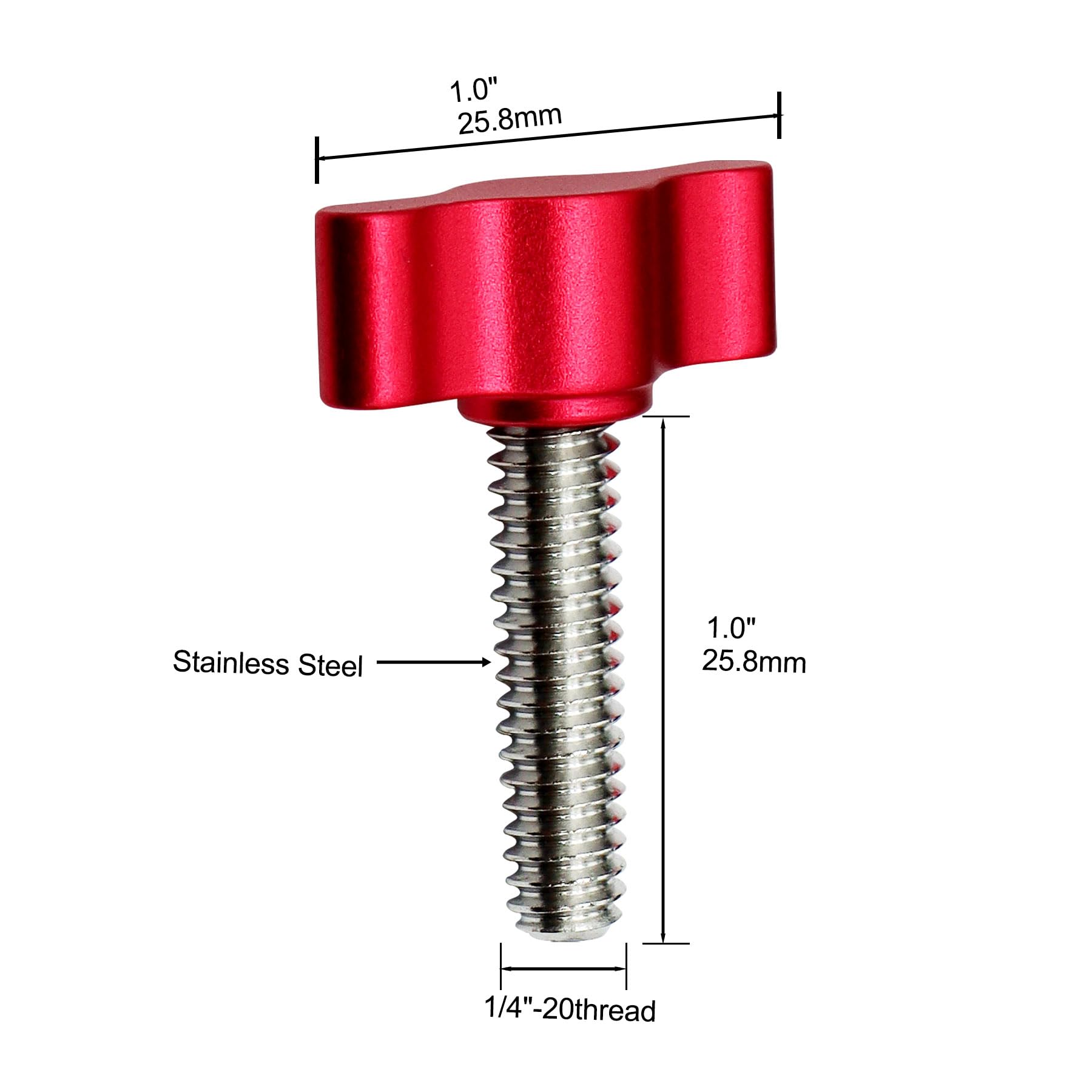 Stainless Steel Thumb Screws - 4 Pack -4
