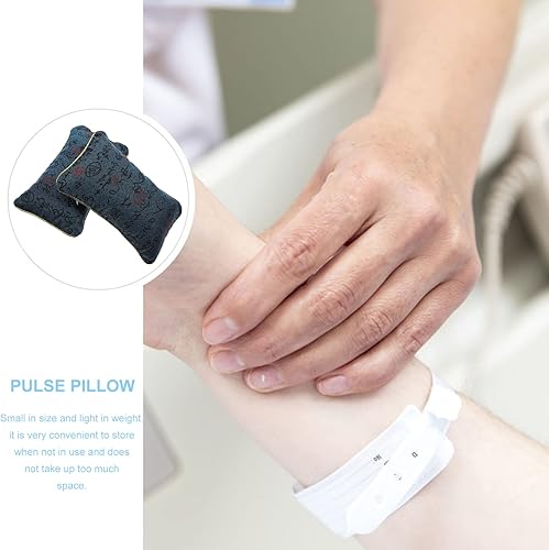 Miniatura 2 de Almohada de pulso de algodón, 2 unidades, cojines de pulso de algodón para hospital, almohadas de medicina tradicional china (azul)