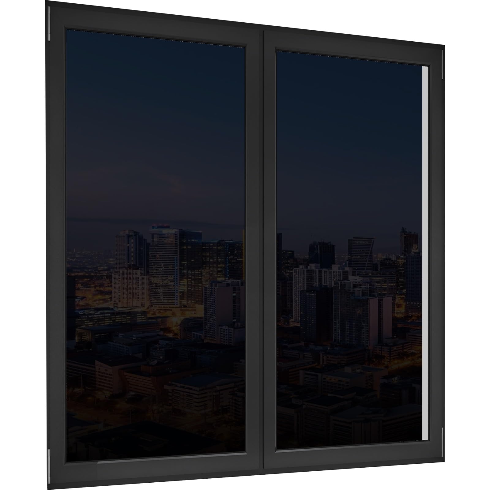 Window Tint Film 70 x 300 cm Anti Glare Sun Blocker UV Heat Reflective One Way Mirror Window Film Self Adhesive for House Office, Black