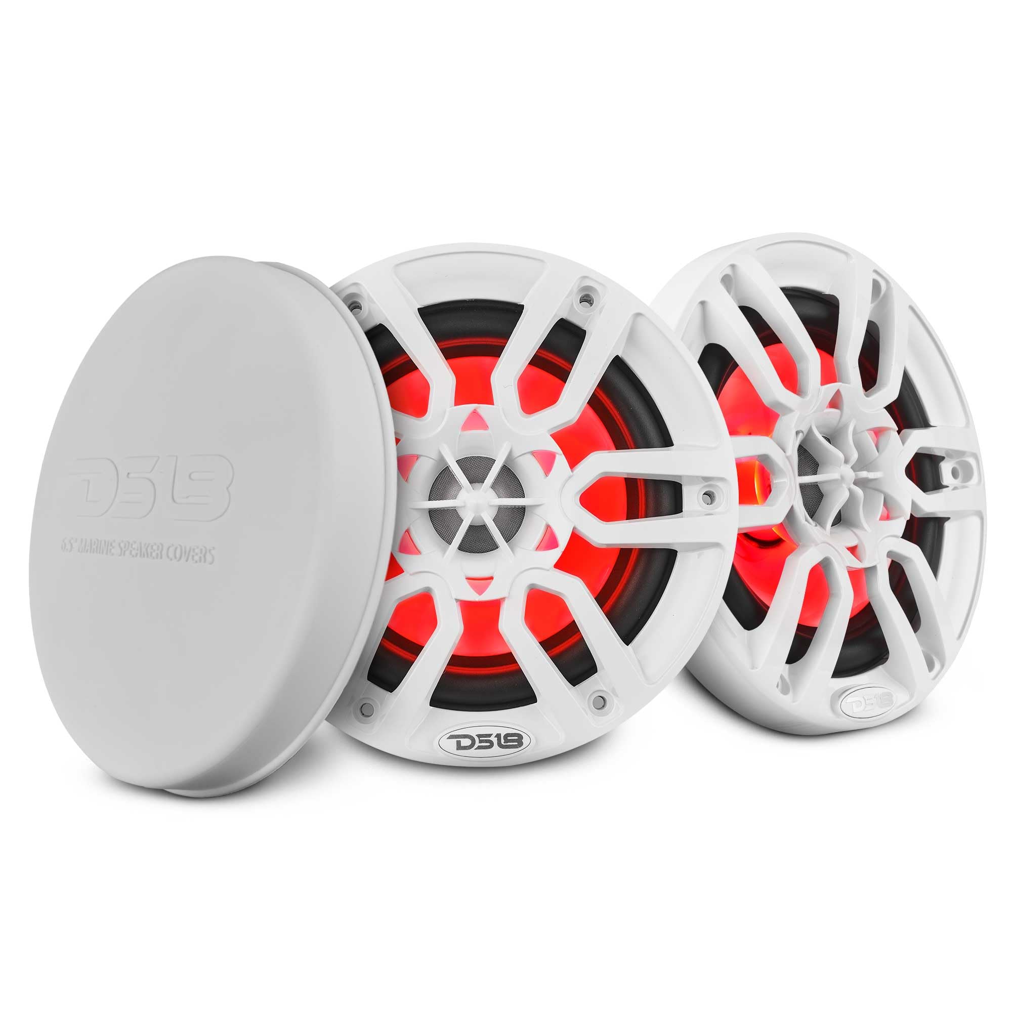 DS18 Hydro NXL-6 - High End Coaxial Speaker Pair - 2-Way Marine Speaker w/Integrated RGB Lights - 300 Watt - 100% UV Stable - Water Resistant Speakers