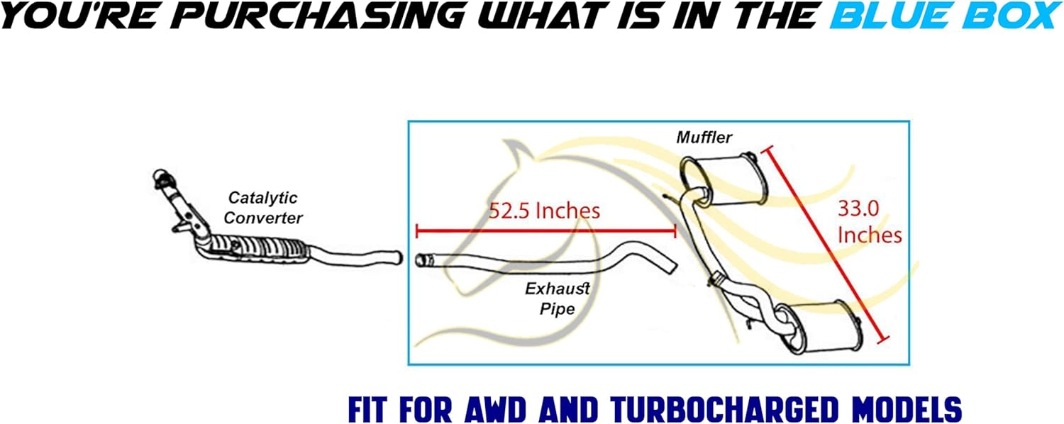 Northeastern Exhaust | Direct Fit Pipe and Muffler Exhaust Kit Compatible for 1998-2000 Volvo V70 2.4L | Automotive Replacement Part