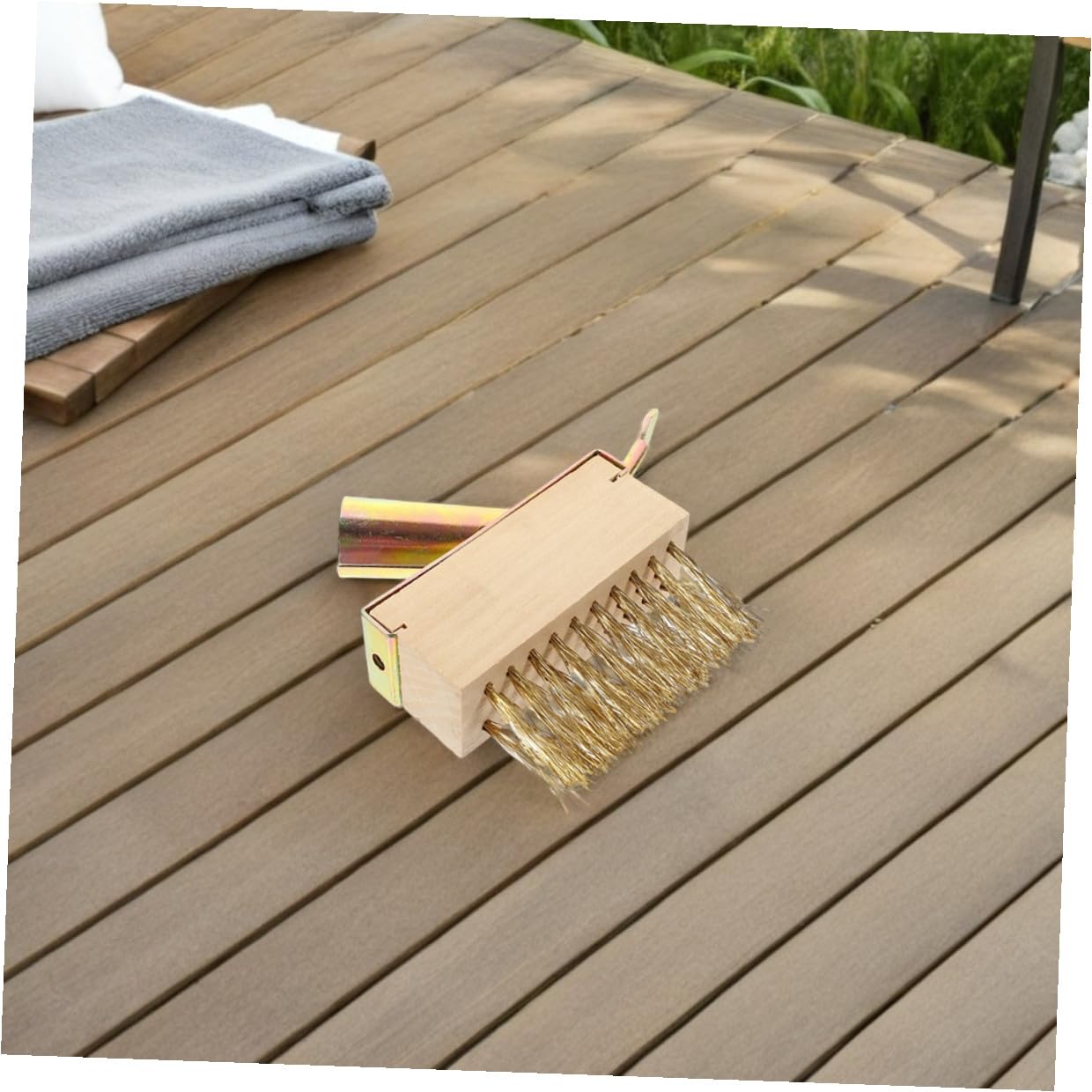 Sosoport 4piezas Cepillo Desherbador de Jardín Herramienta Manual para Eliminar Malas Hierbas Cepillo de Alambre para Desherbar Grietas para Caminos Patios y Jardines