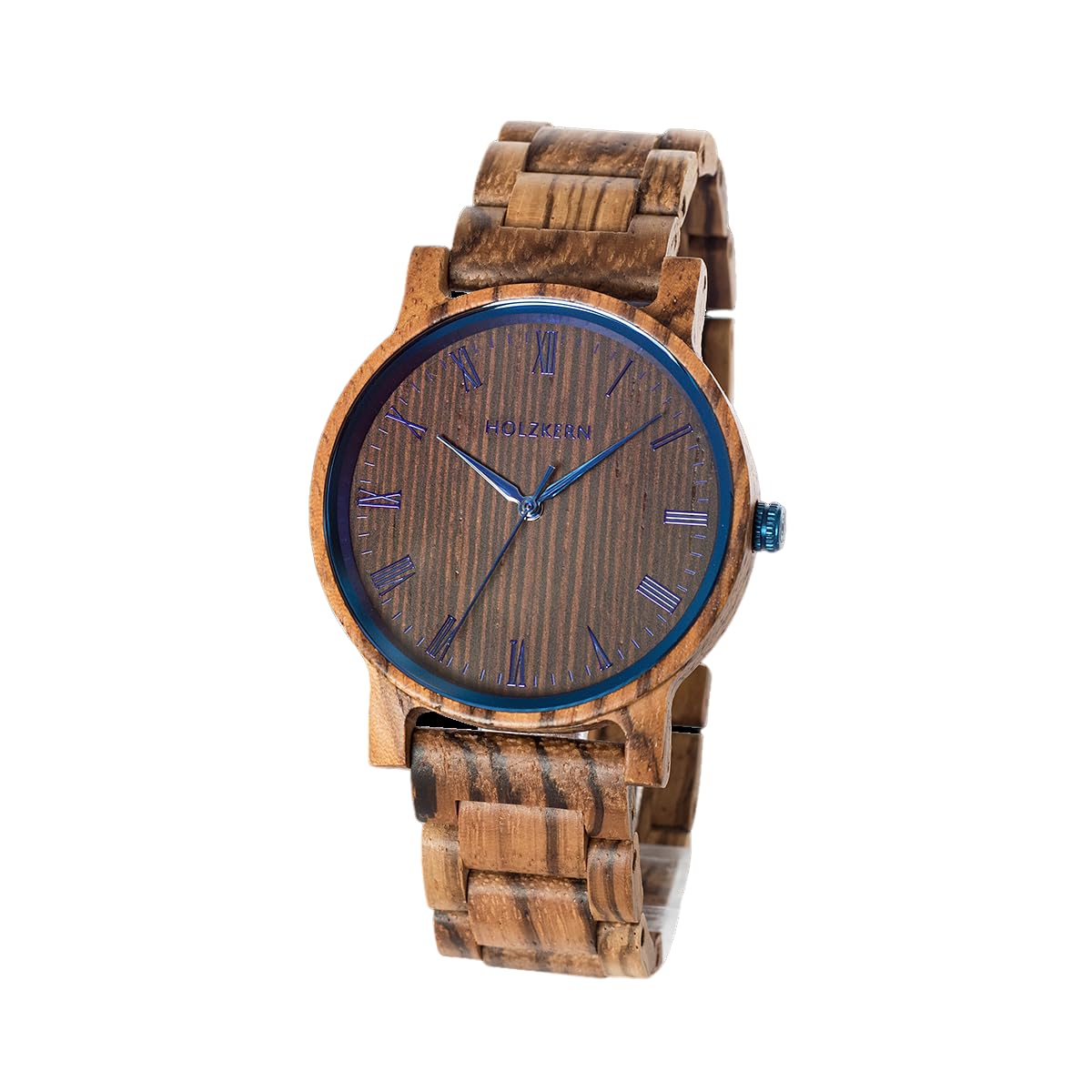 HOLZKERN Armbanduhr Quarz Herbstmorgen Zebrano/Wenge 9120078332702 | außergewöhnliche Unisex-Uhr für Frauen und Männer,