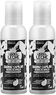 Ligao de Leche Hair Shine Drops Serum with Milk Proteins 4 oz – Barniz Capilar Gotas de Brillo – Deep Hydration & Frizz Control – Strengthens Scalp, Boosts Growth, Shine & Smoothness – Pack of 2