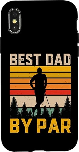 iPhone XXS Funny Best Dad By Par Father's Day Golf Papa Grandpa Case