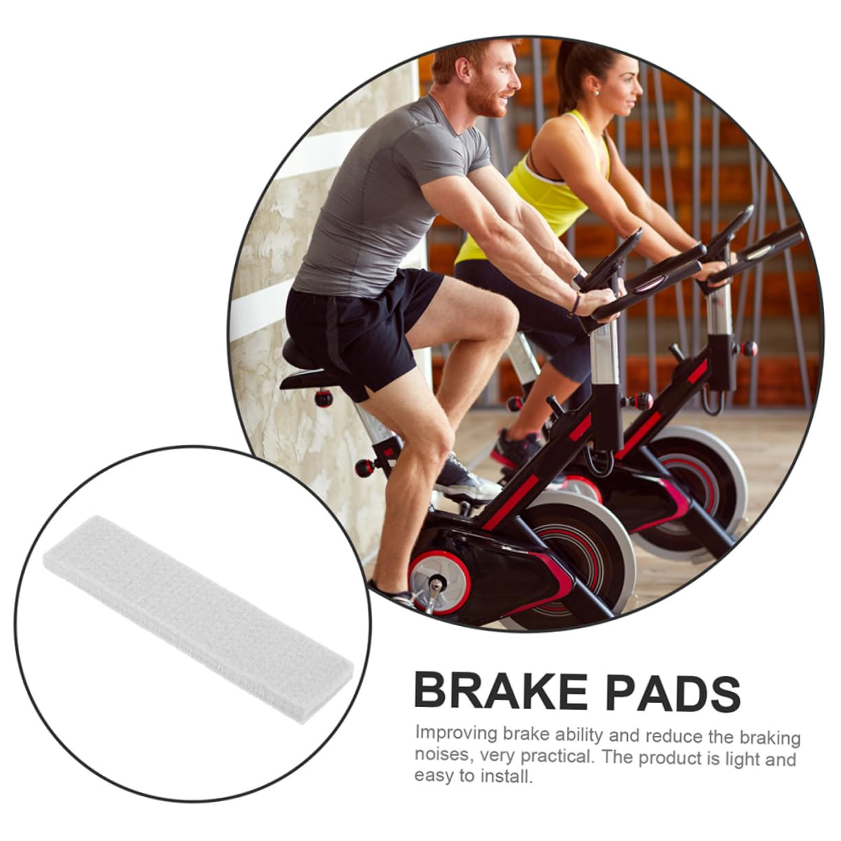 Pastiglie Freno in per 6 Antiscivolo e Resistente all'Usura Sostituzione per Bici da Fitness e Indoor Cycling Facili da Installare e Smontare