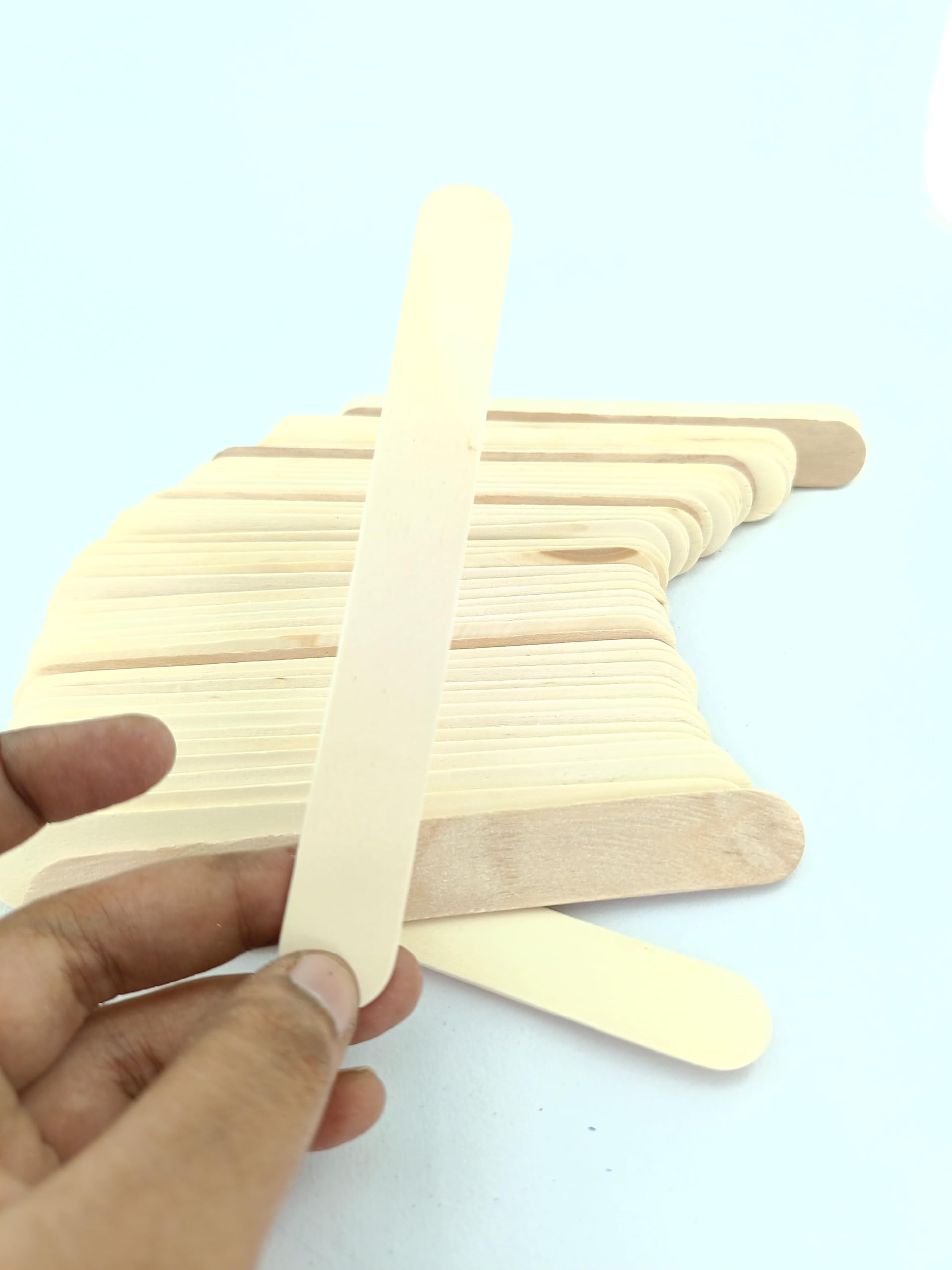 Multi Purpose Ice Cream Sticks[Pack of 50 Pieces] Big Plain Ice Cream Wooden Sticks -size-2x14cm-picture-32