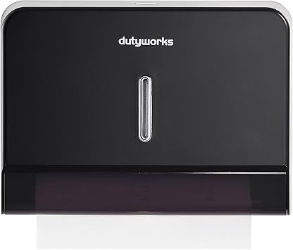 Paper Towel Dispenser Wall Mount, Large Capacity 200 Sheets, No Drilling Adhesive, Commercial & Home Use for Bathroom and Kitchen, Black